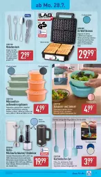 Gazetka promocyjna Aldi Nord - Von Montag - Gazetka - ważna od 02.08 do 02.08.2025 - strona 19 - produkty: ambia, aufbewahrungsbox, besteck, Crofton, decke, Deckel, dell, edelstahl, eis, elle, gabel, gin, küche, Küchen, Küchenhelfer, leine, LG, Löffel, messer, mikrowelle, milch, milchaufschäumer, Mixer, Mode, Pinsel, reis, Ria, schüssel, Sport, spülmaschinen, stabmixer, Teigschaber, Ti, überhitzungsschutz, Waffeleisen, waffeln, ZTE