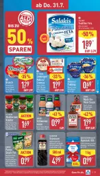Gazetka promocyjna Aldi Nord - Von Montag - Gazetka - ważna od 02.08 do 02.08.2025 - strona 29 - produkty: aufstrich, Bad, Becher, brot, brotaufstrich, burger, elle, feta, flasche, gin, kikkoman, knorr, knorr pasta, kräuter, Kühne, Limburger, mövenpick, pasta, pudding, Rubius, salakis, salz, sauce, snack, soja, sojasauce, St. Mang, teller, Ti, tisch, würzsauce, ZTE