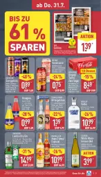Gazetka promocyjna Aldi Nord - Von Montag - Gazetka - ważna od 02.08 do 02.08.2025 - strona 31 - produkty: Absolut Vodka, alkohol, brause, brot, coca-cola, cola, drink, dry gin, elle, fassbrause, Fladenbrot, flasche, geback, getränk, gin, grill, Havana Club, london dry, london dry gin, Ofen, orangina, Rockstar, Tanqueray, teller, thomas henry, Ti, tonic, veltins, vodka, wein, Weißwein, ZTE, zucker