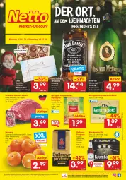 Gazetka promocyjna Netto Marken-Discount - Filial Angebote - Gazetka - ważna od 18.12 do 18.12.2021 - strona 1 - produkty: angebot, butter, dallmayr, dallmayr prodomo, discount, eis, , flakes, fürst von metternich, gin, irische butter, jack daniel, Jack Daniel’s, kaffee, Käse, käsescheiben, kerrygold, krombache, krombacher, krombacher pils, lindt, marken-discount, Mett, metternich, ndk, orange, orangen, pils, pralinen, prodomo, Reibekäse, reis, riesling, sac, saft, schwein, schweine, sekt, tennessee whiskey, Ti, versandkostenfrei, weihnachten, wein, weine, whiskey, ZTE