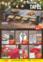 Gazetka promocyjna Netto Marken-Discount - Filial Angebote - Gazetka - ważna od 18.12 do 18.12.2021 - strona 26 - produkty: brot, decke, edelstahl, eis, essig, , fleisch, grill, grillplatte, latte, Läufer, Leuchte, messer, natur, ndk, reis, Serviette, servietten, spülmaschinen, thermostat, Ti, tisch, tischdecke, tischläufer, Tischwäsche, versandkostenfrei, weck, wurst