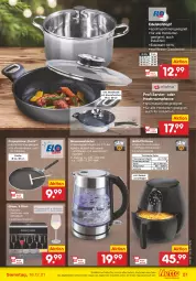 Gazetka promocyjna Netto Marken-Discount - Filial Angebote - Gazetka - ważna od 18.12 do 18.12.2021 - strona 27 - produkty: angebot, decke, Deckel, edelstahl, eis, , fritteuse, Glasdeckel, Gläser, Heißluftfritteuse, herdarten, Kocher, Maus, pfanne, reis, rezept, rotwein, sekt, spülmaschinen, Ti, timer, topf, wasser, wasserkocher, wein, Weißwein, weißwein-, ZTE