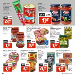 Gazetka promocyjna Real - Gazetka - ważna od 09.07 do 09.07.2022 - strona 10 - produkty: barilla, beanz, beutel, eis, express-reis, filet, filets, fisch, fische, Fischer, gin, heinz, Konserven, Kühne, maggi, mozzarella, Müller, oro di parma, pasta, pasta-sauce, penne, pizza, ravioli, reis, rel, salat, salate, sauce, saucen, saupiquet, Schere, thunfisch, Ti, tomate, tomaten, tomatenmark, Töpfchen, wurst, wurstkonserven