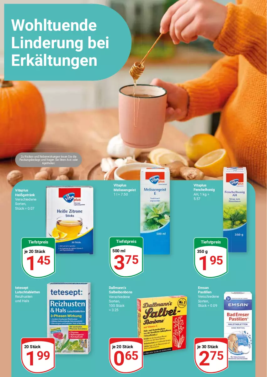 Aktueller Prospekt Globus - Prospekte - von 24.10 bis 29.10.2022 - strona 2 - produkty: Apotheke, asti, bonbons, eis, emsa, fenchel, getränk, honig, ilag, reis, tablet, tablett, Tablette, Ti, vita