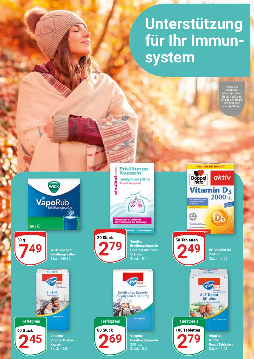 Aktueller Prospekt Globus - Prospekte - von 24.10 bis 29.10.2022 - strona 3 - produkty: Apotheke, eis, Erkältungs, ilag, reis, tablet, tablett, Tablette, Ti, VapoRub, vita, Vitamin C, Vitamin D, WICK