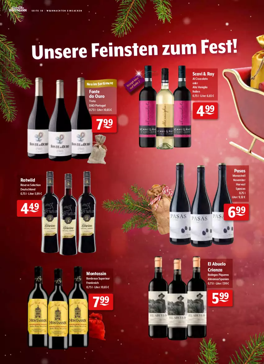 Aktueller Prospekt Getraenke Hoffmann - Prospekte - von 06.12 bis 18.12.2021 - strona 10 - produkty: alkohol, brut, chardonnay, cola, cuvée, doppio passo, ecco, freixenet, fürst von metternich, Mett, metternich, passo, prosecco, rel, Ria, riesling, rioja, sac, sekt, Ti, weihnachten, Wild