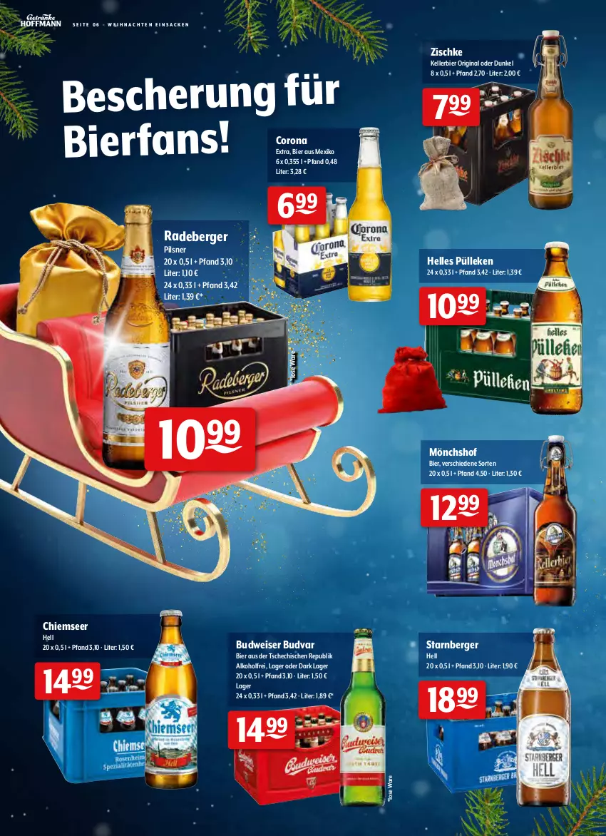 Aktueller Prospekt Getraenke Hoffmann - Prospekte - von 06.12 bis 18.12.2021 - strona 6 - produkty: alkohol, Berger, bier, budweiser, corona, decke, eis, elle, Früh Kölsch, gin, honig, kellerbier, Lübzer, mönchshof, pils, pilsner, radeberger, sac, Spezi, Sport, steiner, störtebeker, warsteiner, weihnachten, zitrone