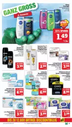 Gazetka promocyjna Marktkauf - Prospekt - Gazetka - ważna od 07.09 do 07.09.2024 - strona 27 - produkty: anti-falten experte, axe, body, bodyspray, creme, deo, deodorant, discount, duschgel, eis, elmex, flasche, l'oreal, loreal, meridol, nivea, O.b., pantene, pantene pro-v, papier, Pflegespülung, pro-v, procomfort, Rasierklinge, rasierklingen, reis, shampoo, spülung, Tampon, tampons, Tempo, Ti, toilettenpapier, toilettentücher, tücher, wilkinson, zahncreme, zewa, ZTE