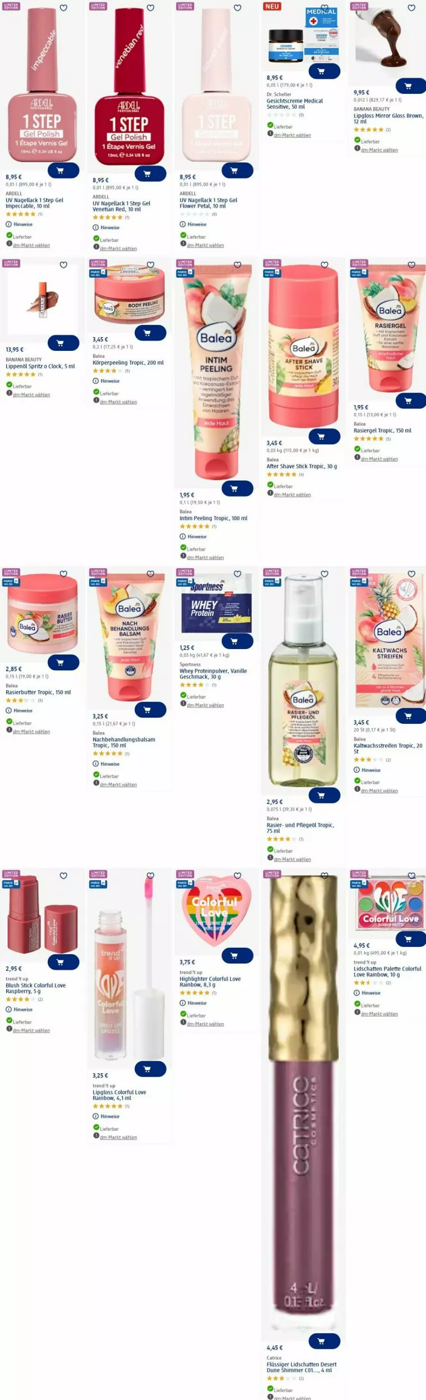 Aktueller Prospekt Dm Drogerie - Prospekte - von 02.06 bis 11.06.2025 - strona 18 - produkty: after shave, asus, balsam, butter, creme, dell, Dr. Scheller, eis, elle, Gesichtscreme, kaltwachsstreifen, lack, Lipgloss, mac, Nagellack, Palette, Peeling, Pflegeöl, rasiergel, raspberry, reifen, Ria, Sport, Ti, uhr, uhu, vanille