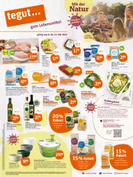 Gazetka promocyjna Tegut - Angebote der Woche - Gazetka - ważna od 13.05 do 13.05.2023 - strona 1 - produkty: aceto, aceto balsamico, angebot, angebote, apfel, aqua, Babyspinat, backofen, balsam, balsamico, Bau, Becher, bio, Bio-Feta, brustfilet, condimento, Condimento Bianco, curry, dekoration, eier, eis, elle, ente, erbsen, erde, essig, feta, filet, filets, fisch, fische, Fischer, flasche, garnelen, gefrierschrank, grana, granatapfel, granatapfelkerne, honig, hummus, ilag, joghur, joghurt, kohlrabi, korb, lachs, leine, mango, mikrowelle, Mode, möhren, natives olivenöl, natur, Ofen, olive, oliven, olivenöl, olivenöl extra, paprika, petersilie, prawns, radieschen, Rana, reis, rezept, riesengarnelen, ring, rispentomaten, rwe, saft, sahne, salat, salz, Schal, Schale, Schere, schlagsahne, schnittlauch, Schrank, schüssel, senf, sesam, Sesamöl, spinat, telefon, tender, Ti, tisch, tomate, tomaten, uhr, zitrone, zitronen, zitronensaft, ZTE