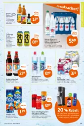 Gazetka promocyjna Tegut - Angebote der Woche - Gazetka - ważna od 13.05 do 13.05.2023 - strona 27 - produkty: adelholzener, alkohol, alkoholfreie getränke, Alwa, bio, coca-cola, cola, drink, eis, energy drink, fanta, flasche, frucht, getränk, getränke, getränkesirup, gin, hella, Hohes C, Holz, limo, mineralwasser, orange, pfanne, Pfanner, RhönSprudel, saft, sirup, Soda, sodastream, Sprudel, tee, Ti, wasser