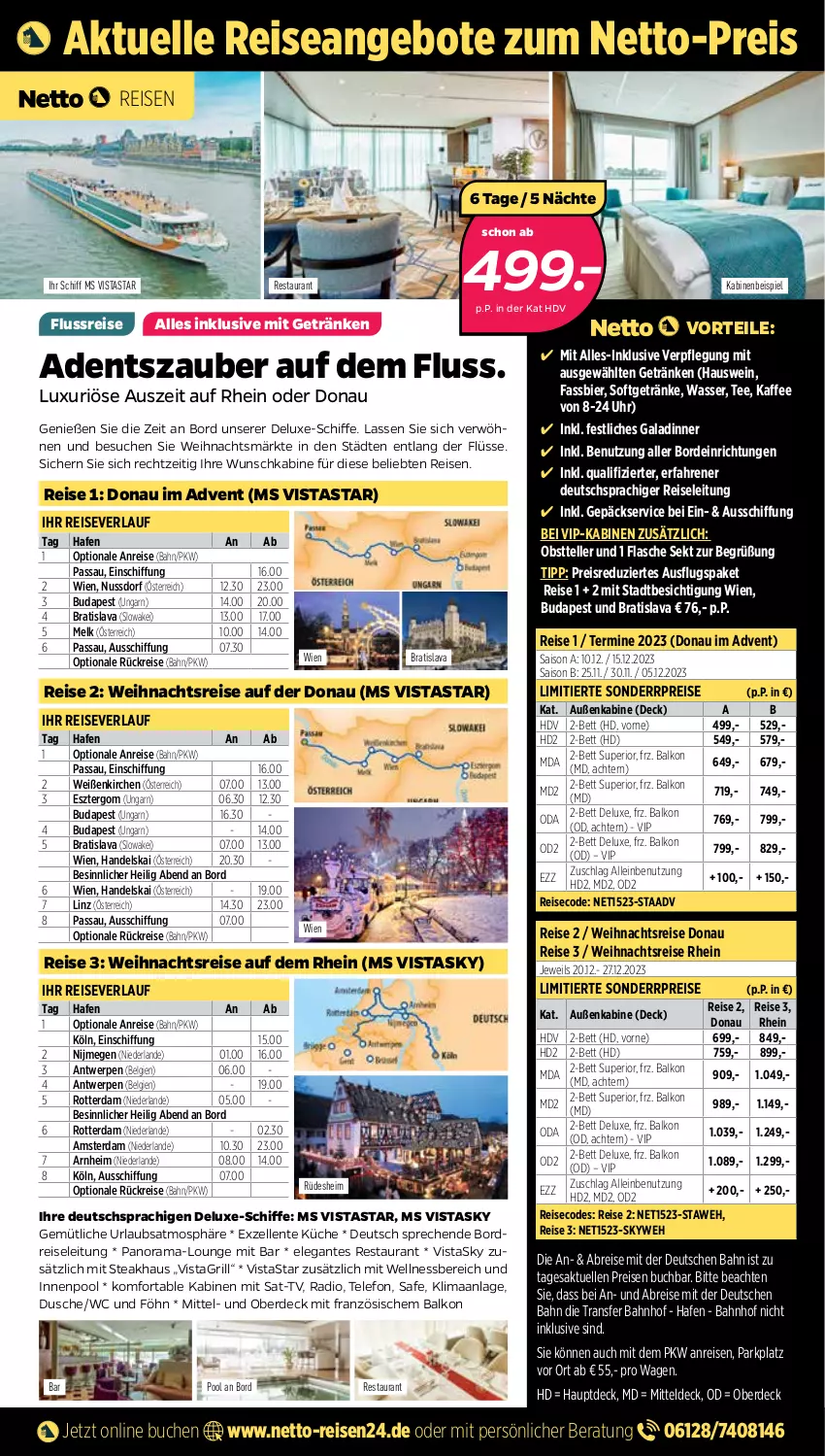 Aktueller Prospekt Netto - Woche 15 - von 10.04 bis 16.04.2023 - strona 1 - produkty: angebot, angebote, bett, bier, Brei, buch, dusche, eis, elle, ente, erde, flasche, getränk, getränke, grill, innenpool, kaffee, küche, LG, nuss, obst, pool, Radio, rama, reis, reiseverlauf, sekt, ssd, steak, tee, telefon, teller, Ti, uhr, wasser, wein, wellnessbereich, ZTE