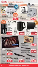 Gazetka promocyjna Famila - Prospekte - Gazetka - ważna od 08.07 do 08.07.2023 - strona 4 - produkty: angebot, angebote, auto, brötchen, edelstahl, eis, elle, fleisch, fritteuse, gabel, Holz, kaffee, kaffeemaschine, Kocher, lack, messer, pasta, reis, spülmaschinen, tasse, teller, Ti, Tiere, tisch, toast, toaster, wasser, wasserkocher, wurst, ZTE