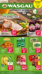 Gazetka promocyjna Wasgau - Gazetka - ważna od 15.11 do 15.11.2025 - strona 1 - produkty: angebot, angebote, apfel, auer, auto, banane, bananen, bier, bohne, bohnen, braten, Brei, brezel, butter, caffè crema, coca-cola, cola, eis, elle, ente, flasche, frische milch, Hefe, je 250-g-packung, kaffee, kaffeevollautomat, kaffeevollautomaten, kerrygold, krustenbraten, Kühne, lavazza, marinade, milch, rapsöl, reis, rotkohl, saft, salz, schwein, schweine, Ti, tomate, tomaten, vollautomaten, wein, weine