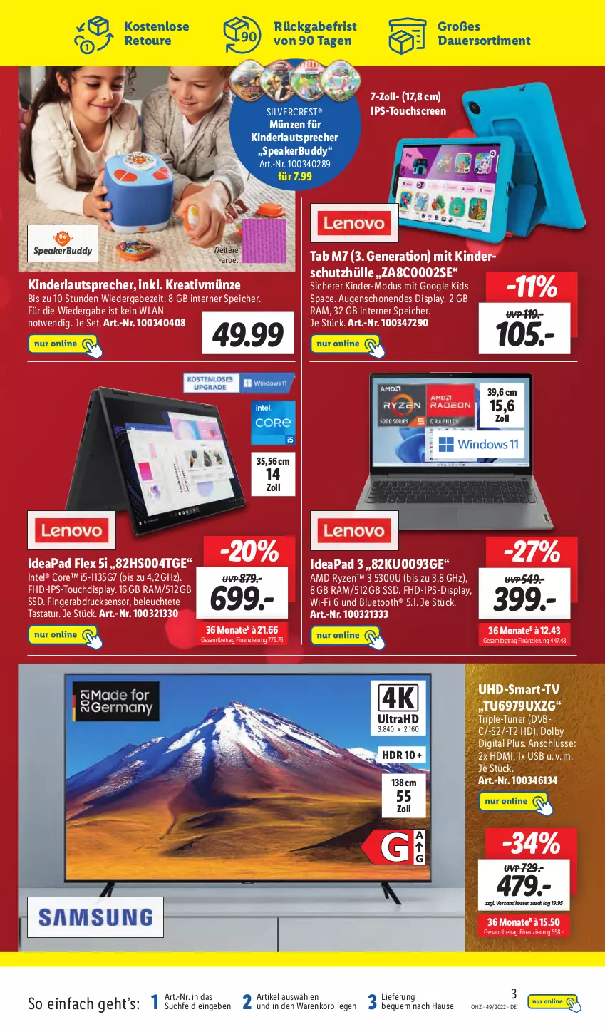 Aktueller Prospekt Lidl - Wochen-Highlights im Onlineshop - von 05.12 bis 11.12.2022 - strona 5 - produkty: auer, dvb, fingerabdrucksensor, HDMI, Intel, ips-display, Kinder, korb, lautsprecher, Leuchte, ndk, ryzen, schutzhülle, silvercrest, ssd, Tastatur, Ti, touchscreen, tuner, uhd, usb