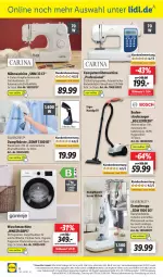Gazetka promocyjna Lidl - Wochen-Highlights im Onlineshop - Gazetka - ważna od 11.12 do 11.12.2022 - strona 8 - produkty: angebot, angebote, aqua, aquastop, auto, bodenstaubsauger, bürste, computer, eis, elle, HP, hygienefilter, Kinder, Nähmaschine, ndk, pute, reis, rel, Schal, Schale, silvercrest, staubsauger, telefon, Ti, tisch, uhr, waschmaschine, wasser, wassertank