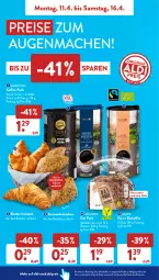 Gazetka promocyjna AldiSud - ALDI Aktuell - Gazetka - ważna od 16.04 do 16.04.2022 - strona 10 - produkty: aldi, alle artikel ohne dekoration, amaro, backofen, bio, bohne, brot, butter, Croissant, dekoration, eis, hafer, Hefe, kaffee, kaffee-pads, korb, mac, mehl, Ofen, reis, Ti, ZTE