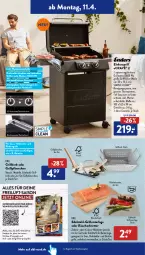 Gazetka promocyjna AldiSud - ALDI Aktuell - Gazetka - ważna od 16.04 do 16.04.2022 - strona 18 - produkty: aldi, angebot, decke, dell, edelstahl, Elektro, elle, ente, grill, grillfläche, Holz, holzkohle, korb, kraft, leine, Leuchte, LG, Mode, Rauch, Reinigung, resa, rwe, Schrank, schutzhülle, sim, thermometer, Ti, unterschrank