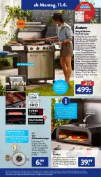 Gazetka promocyjna AldiSud - ALDI Aktuell - Gazetka - ważna od 16.04 do 16.04.2022 - strona 19 - produkty: alle artikel ohne dekoration, angebot, auto, decke, dekoration, edelstahl, eis, elle, enders, fenster, flasche, gasgrill, gin, grill, grillfläche, gsw, hocker, Kocher, kraft, latte, mac, Ofen, pizza, Pizzaofen, rama, Reinigung, resa, Schal, Schrank, schutzhülle, sim, thermometer, Ti, tisch, unterschrank, ZTE