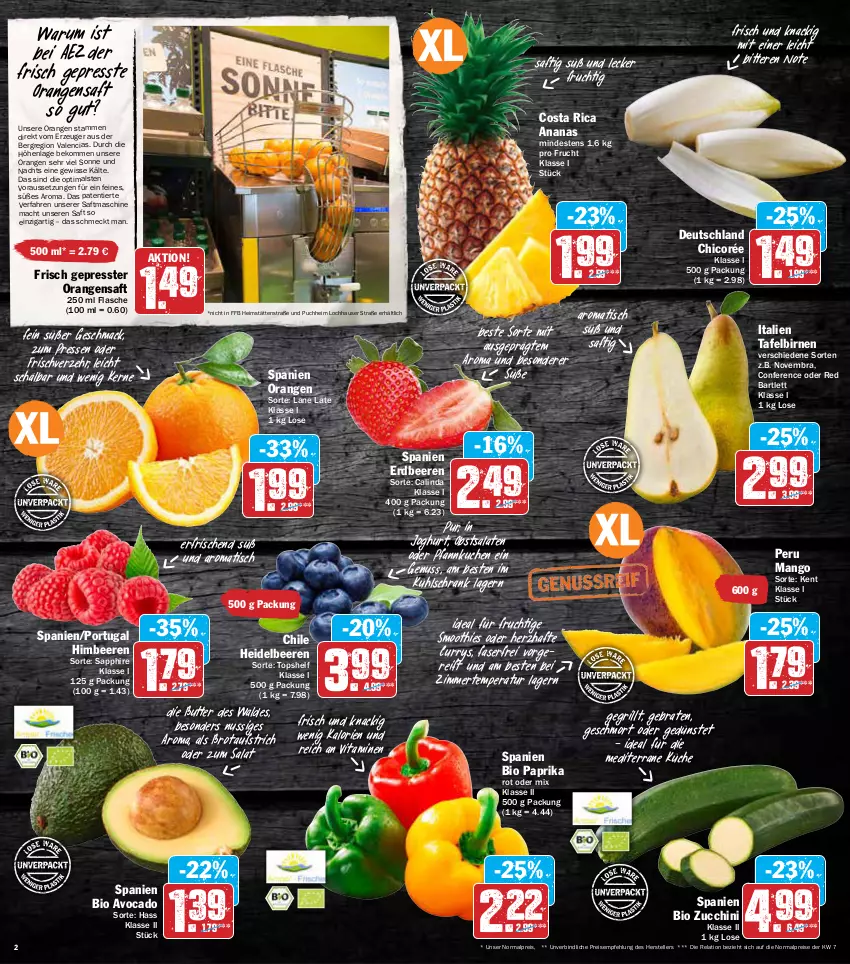 Aktueller Prospekt Aez - Prospekte - von 28.02 bis 05.03.2022 - strona 2 - produkty: AEZ, ananas, aufstrich, avocado, beere, beeren, beko, bio, Birnen, braten, brot, brotaufstrich, butter, curry, eis, elle, erdbeere, erdbeeren, flasche, frucht, grill, heidelbeere, heidelbeeren, himbeer, himbeere, himbeeren, joghur, joghurt, küche, kuchen, kühlschrank, mac, mango, nuss, obst, Optimals, orange, orangen, orangensaft, paprika, Pfannkuchen, reis, rel, rum, saft, salat, salate, sapphire, Schrank, smoothie, smoothies, tafelbirnen, teller, Ti, tisch, vita, Vitamine, zucchini