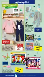 Gazetka promocyjna AldiSud - ALDI Aktuell - Gazetka - ważna od 16.04 do 16.04.2022 - strona 2 - produkty: aldi, Armband, Bau, baumwolle, bio, buch, dell, disney, eis, elle, ente, hose, hosen, Kinder, kleid, knallerpreis, Lampe, Latzhose, LG, Mode, Peppa Pig, reis, Ria, rum, söckchen, Spiele, Strumpfhose, Tasche, taschen, taschenlampe, Ti, wolle