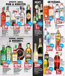 Gazetka promocyjna Hit - Prospekte - Gazetka - ważna od 08.01 do 08.01.2022 - strona 19 - produkty: adelholzener, alkohol, amaro, aperitif, averna, Beckers Bester, bismarck, chia, cola, deit, ecco, eis, eistee, elle, erfrischungsgetränk, erfrischungsgetränke, flasche, frizzante, getränk, getränke, grappa, hella, henkel, henkell, Henkell Trocken, Holz, irish whiskey, jules mumm, kilbeggan, korn, kräuter, limo, limonade, limonaden, lipton, martini, mumm, prosecco, reis, riserva, rotkäppchen, rum, sekt, söhnlein, Spezi, tee, teller, Ti, Vecchia Romagna, vodka, whiskey, zucker