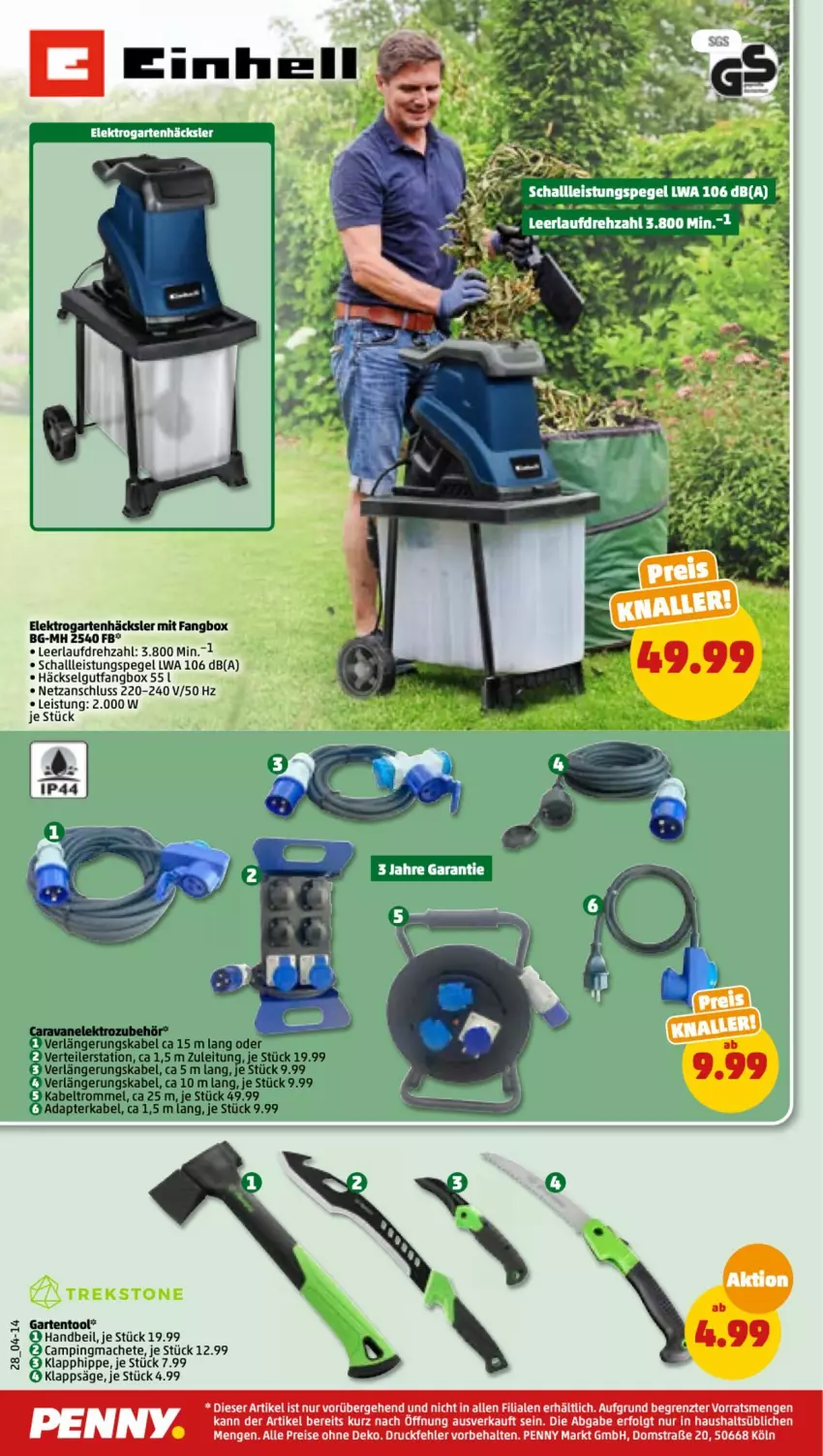 Aktueller Prospekt Penny - Prospekte - von 19.09 bis 24.09.2022 - strona 28 - produkty: adapter, eis, Elektro, Garten, Gartenhäcksler, hipp, Kabeltrommel, LG, mac, reis, säge, Ti, trommel, ZTE