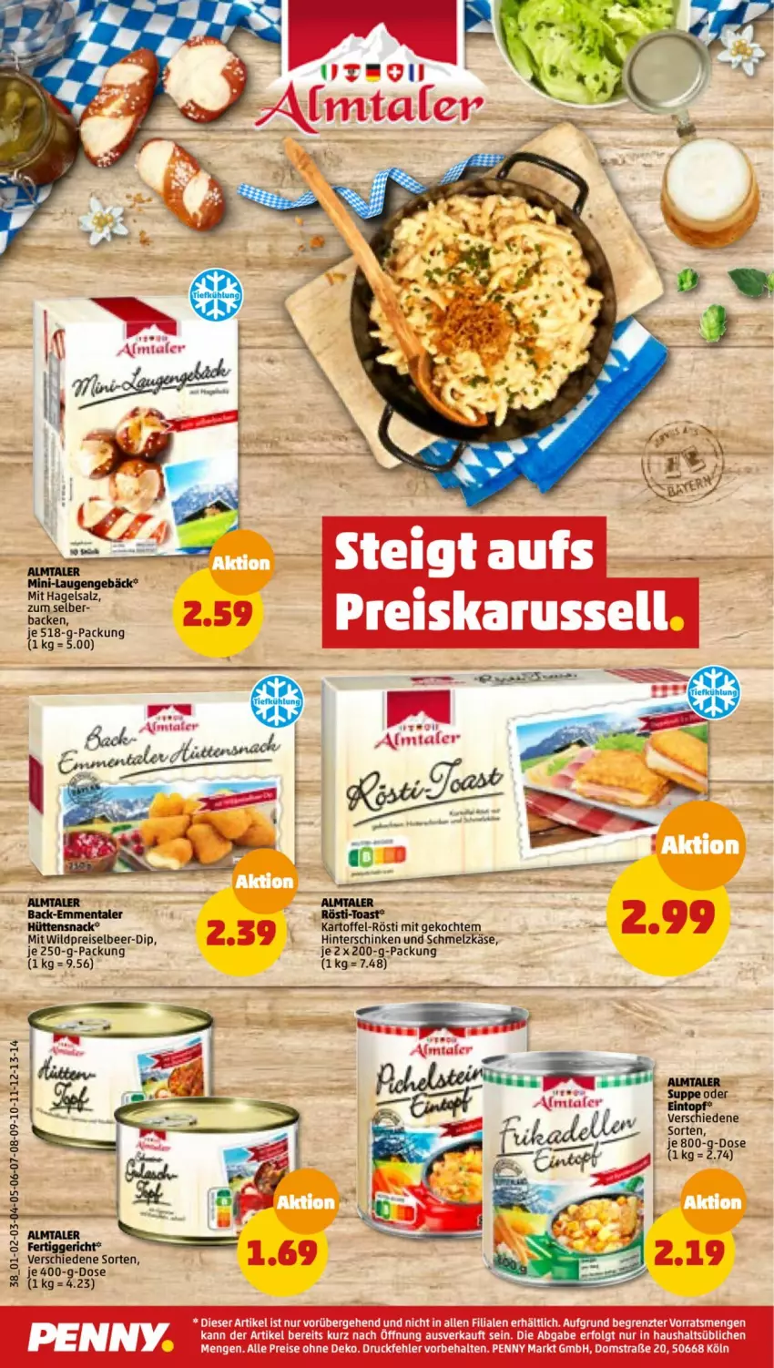 Aktueller Prospekt Penny - Prospekte - von 19.09 bis 24.09.2022 - strona 38 - produkty: dip, eis, fertiggericht, hinterschinken, kartoffel, Käse, LG, reis, salz, schinken, Schmelzkäse, snack, Ti, toast, Wild, ZTE