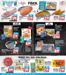 Gazetka promocyjna Hit - Wochenprospekt - Gazetka - ważna od 18.10 do 18.10.2025 - strona 7 - produkty: aqua, aus dem kühlregal, backfisch, Becher, bifi, eis, filegro, filet, fisch, fische, Fischer, fischtheke, fleisch, frischfisch, früchte, garnelen, gin, grill, Heilbuttfilet, iglo, kohlrabi, kühlregal, lachs, lachsfilet, lack, mac, meeresfrüchte, mühlen schinken, Ofen, olive, oliven, pfanne, pfannen, Räucherlachs, regal, reis, remoulade, rügenwalder, rügenwalder mühle, salami, salat, sauce, Schere, schinken, schlemmer-filet, schnitzel, seelachsfilet, Ti, Tilapia, veggie, wiltmann, wurst, ZTE