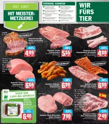 Gazetka promocyjna Hit - Prospekte - Gazetka - ważna od 12.03 do 12.03.2022 - strona 4 - produkty: auer, Bau, bio, eis, elle, ente, fleisch, geschnetzeltes, hackfleisch, hackfleisch gemischt, kasseler, Kette, kotelett, Meister, monitor, natur, pfanne, pfannen, pute, reis, Ria, rind, ring, rouladen, Schal, Schale, schnitten, schwein, schweine, Schweinebauch, schweinenacken, schweinerücken, spareribs, Sport, steak, steaks, teller, Ti, Tiere, tisch, wein, weine, Zelt, ZTE