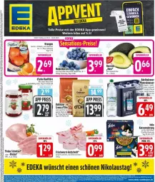 Gazetka promocyjna Edeka - Prospekte - Gazetka - ważna od 06.12 do 06.12.2025 - strona 3 - produkty: adelholzener, Alwa, aufschnitt, aust, beere, beeren, beutel, bier, bierschinken, bio, bohne, bohnen, braten, dallmayr, darbo, deka, felix, frischwurst-aufschnitt, heidelbeere, heidelbeeren, Holz, konfitüre, mineralwasser, natur, orange, orangen, pute, rel, sac, schinken, schnitzel, tesa, Ti, wasser, wurst