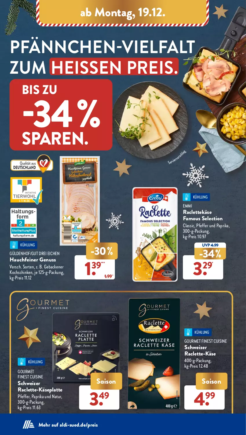 Aktueller Prospekt AldiSud - NÄCHSTE WOCHE - von 19.12 bis 24.12.2022 - strona 10 - produkty: aldi, eis, emmi, geback, Käse, kochschinken, latte, natur, nuss, paprika, pfeffer, reis, schinken, Ti