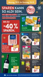 Gazetka promocyjna AldiSud - NÄCHSTE WOCHE - Gazetka - ważna od 24.12 do 24.12.2022 - strona 22 - produkty: aldi, alle artikel ohne dekoration, aufstrich, bacon, brot, brotaufstrich, cabernet, cabernet sauvignon, cheddar, cin, dekoration, dell, eis, filet, filets, flasche, gin, honig, Käse, käsetheke, mortadella, natur, natura, prosciutto, prosciutto cotto, reis, rotwein, sauvignon, senf, Ti, wein, ZTE