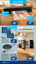 Gazetka promocyjna AldiSud - NÄCHSTE WOCHE - Gazetka - ważna od 03.06 do 03.06.2023 - strona 27 - produkty: aldi, ambia, beutel, bratpfanne, Crofton, edelstahl, eis, elle, fisch, fleisch, garraum, herdarten, küche, Küchen, lebensmittel, LG, mac, mikrowelle, obst, Obst und Gemüse, pfanne, ring, schneidebrett, spülmaschinen, Ti, timer, und gemüse, Vakuumierer