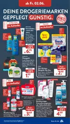 Gazetka promocyjna AldiSud - NÄCHSTE WOCHE - Gazetka - ważna od 03.06 do 03.06.2023 - strona 34 - produkty: aloe vera, aqua, binden, bio, biozidprodukte, creme, deo, Desinfektion, eis, elle, Finish, flasche, flüssigseife, Gesichtswasser, Haarentfernung, kaltwachsstreifen, klarspüler, LG, Lotion, Maschinenpfleger, medizinprodukt, milch, nivea, nivea sun, olive, palmolive, pflaster, Rauch, reifen, reiniger, reis, rwe, Seife, Sport, sprühflasche, teller, Ti, veet, waschgel, wasser