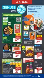 Gazetka promocyjna AldiSud - NÄCHSTE WOCHE - Gazetka - ważna od 03.06 do 03.06.2023 - strona 38 - produkty: aldi, alle artikel ohne dekoration, bio, Bio-Hackfleisch, bonduelle, decke, dekoration, develey, eis, elle, ente, entrecôte, erbsen, flasche, fleisch, gewürz, gin, Goldmais, gsw, hackfleisch, hähnchen-schenkel, hähnchenschenkel, henkel, kräuter, mais, marinade, mccain, melone, nuss, paprika, pfeffer, reis, reiss, rind, salat, sauce, saucen, schenkel, teller, Ti, wasser, wassermelone, ZTE