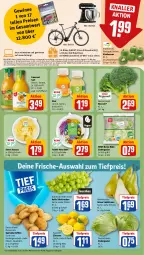 Gazetka promocyjna Rewe - Prospekte - Gazetka - ważna od 28.09 do 28.09.2024 - strona 10 - produkty: ananas, beere, beeren, Birnen, broccoli, E-Bike, E-Bikes, eis, eisbergsalat, elle, Falafel, gutschein, gutscheine, Innocent, kartoffel, kartoffeln, kiwi, mac, reis, rewe beste wahl, saft, salat, Schal, Schale, speisekartoffeln, sweet ananas, tafelbirnen, tafeltrauben, Ti, tiefpreis, trauben, zitrone, zitronen