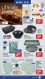 Gazetka promocyjna Aldi Nord - Von Montag - Gazetka - ważna od 16.08 do 16.08.2025 - strona 21 - produkty: Backform, backofen, Crofton, decke, dell, elle, gin, kerze, kuchen, Mode, Ofen, Ria, Serviertablett, spülmaschinen, tablet, tablett, Ti, tisch, tischdecke, Untersetzer, ZTE