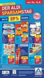 Gazetka promocyjna Aldi Nord - Von Montag - Gazetka - ważna od 16.08 do 16.08.2025 - strona 36 - produkty: aldi, alkohol, arla, arla buko, aus der tiefkühlung, auto, beutel, Buko, creme, doppelrahmstufe, eis, erdnuss, filet, flasche, fleisch, frischkäse, gin, Käse, lorenz, magazin, Mett, mettwurst, miracel, miracel whip, nuss, papier, salat, salatcreme, schlemmerfilet, schwein, schweine, schweinefleisch, telefon, Ti, wein, weine, wurst, ZTE, zwiebel, zwiebelmettwurst