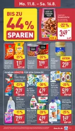 Gazetka promocyjna Aldi Nord - Von Montag - Gazetka - ważna od 16.08 do 16.08.2025 - strona 9 - produkty: Bad, beutel, Bref, bref power, Cashew, cin, creme, elle, ente, febreze, fisch, flasche, Fleckenentferner, frucht, funny-frisch, gin, Goldfischli, Kuschelweich, lufterfrischer, nuss, oxi action, persil, persil waschmittel, pistazien, reiniger, studentenfutter, teller, Ti, vanish, vanish oxi action, waschmittel, wc frisch, weichspüler, ZTE