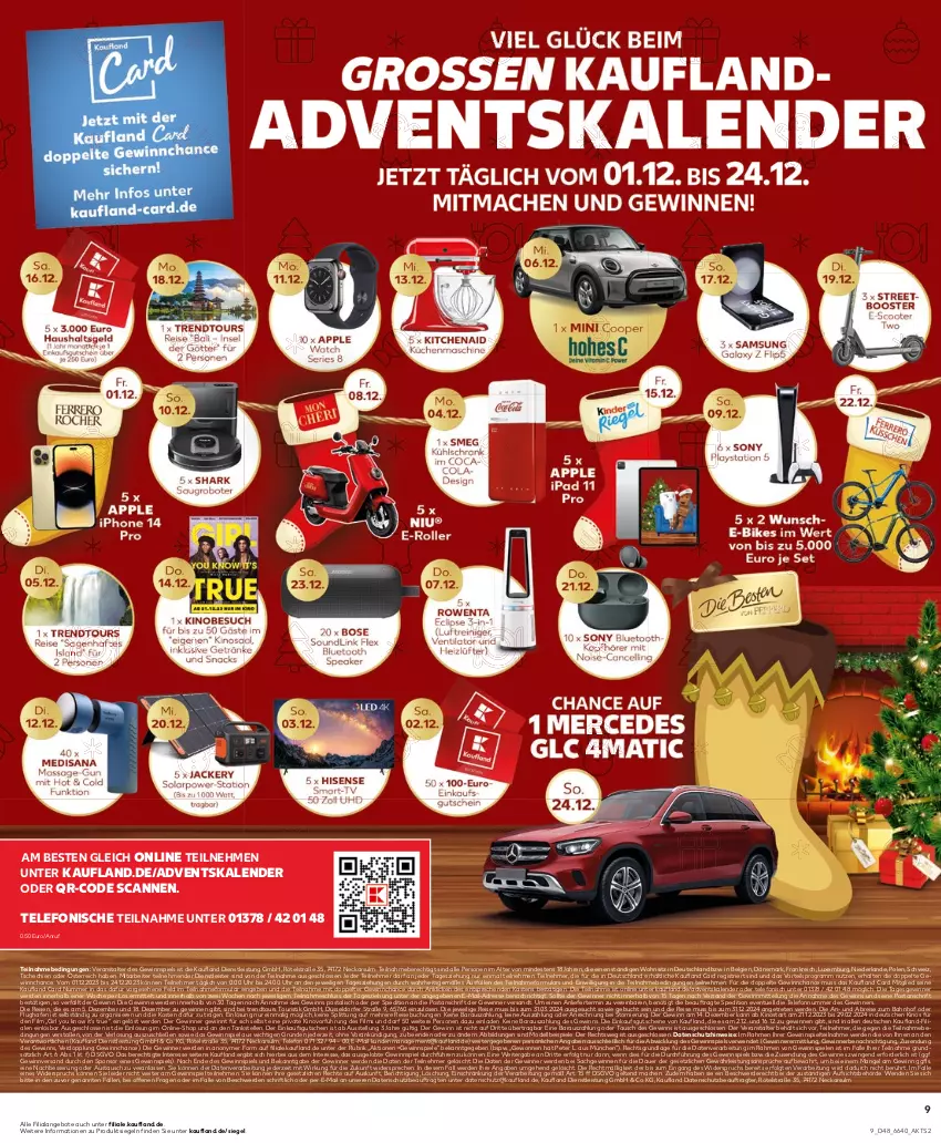 Aktueller Prospekt Kaufland - Prospekt - von 30.11 bis 06.12.2023 - strona 9 - produkty: Adventskalender, angebot, angebote, auer, aust, Brei, buch, dell, die kaufland, eis, elle, erde, gewinnspiel, gutschein, gutscheine, LG, mac, Mode, reis, rwe, sac, Spiele, telefon, Ti, trendtours touristik gmbh, uhr, WICK, Yo