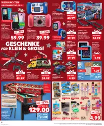 Gazetka promocyjna Kaufland - Prospekt - Gazetka - ważna od 06.12 do 06.12.2023 - strona 18 - produkty: angebot, angebote, auto, ball, batterie, batterien, Bau, beleuchtung, Carrera, Cars, cin, deka, deo, eis, FurReal, Fußball, Geschenkpapier, Hasbro, HDMI, Jungfrau, kamera, Kinder, ladekabel, led-beleuchtung, Leuchte, Mattel, microsd, monster, Monster Truck, Mp3, papier, Paw Patrol, Puppe, quad, Quadro, Quadrocopter, rwe, Spiele, spielzeug, Sport, stifte, Ti, tisch, touchscreen, wasser, weihnachten, Zaubertafel, ZTE