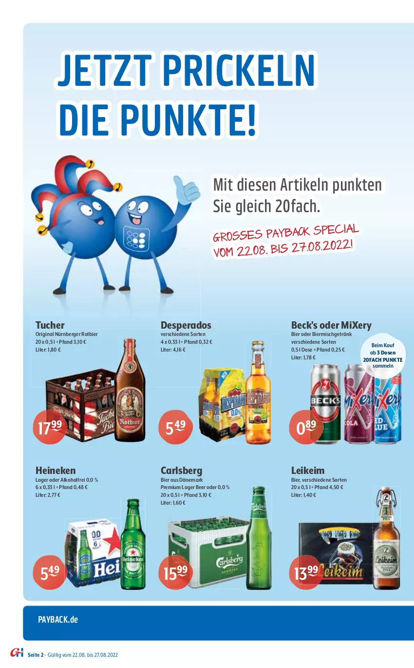 Aktueller Prospekt Getraenke Hoffmann - Prospekte - von 22.08 bis 27.08.2022 - strona 2 - produkty: alkohol, apfel, Apfelschorle, beere, Berger, bier, brut, carlsberg, chardonnay, coca-cola, cola, desperados, erdbeere, Forstetal, geldermann, getränk, gin, heineken, irish whiskey, jameson, kirsch, kirsche, lemonade, lillet, limette, limo, liqueur, Mett, Mixer, mixery, nürnberger, payback, Rauch, sauvignon, sauvignon blanc, schorle, Southern Comfort, Ti, tuc, Tucher, whiskey, zitrone