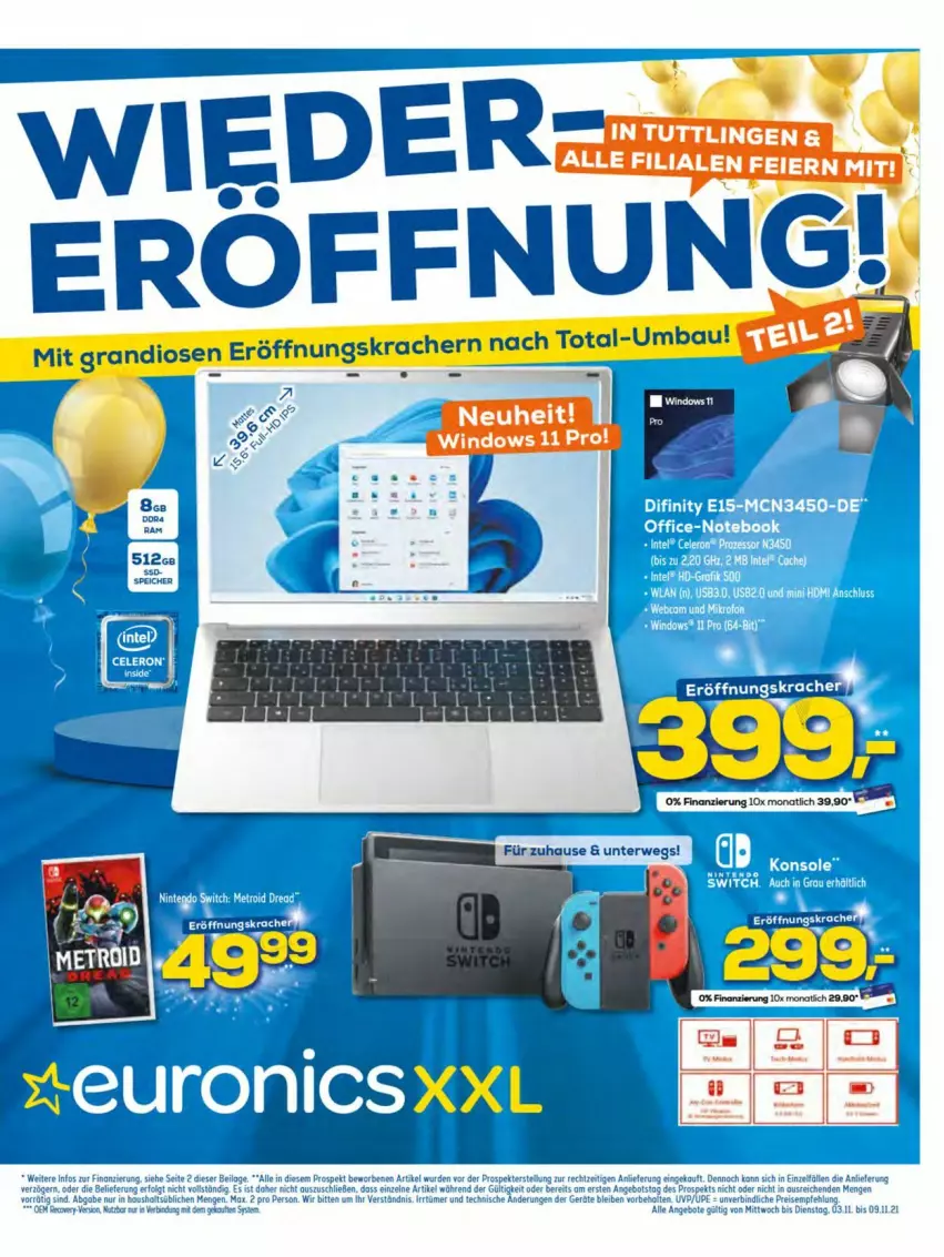 Aktueller Prospekt Euronics - Prospekte - von 03.11 bis 10.11.2021 - strona 1