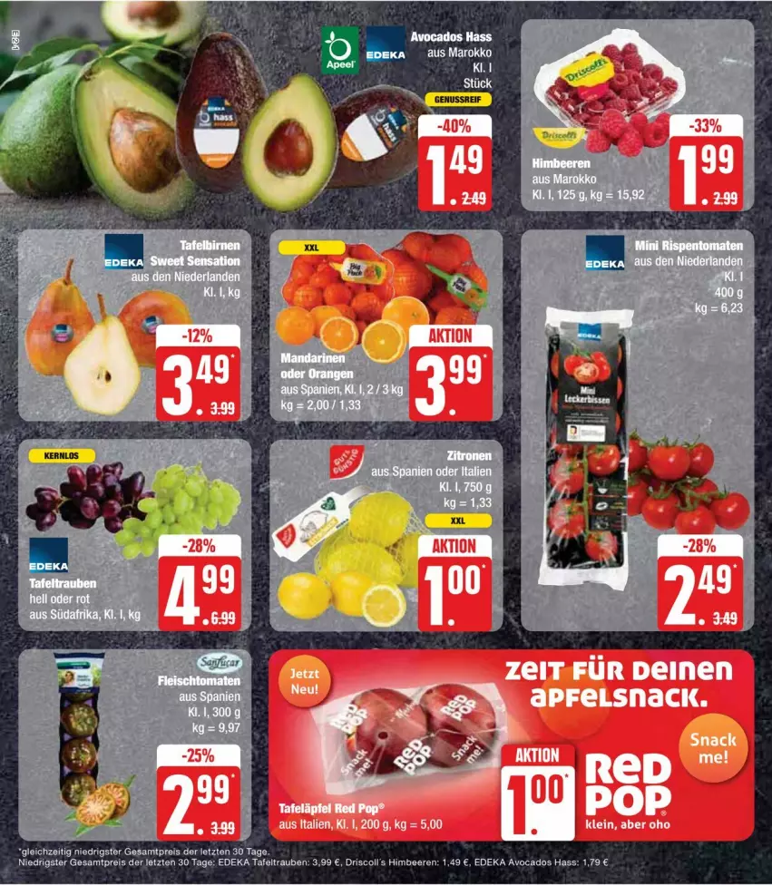 Aktueller Prospekt Edeka - Prospekte - von 22.01 bis 27.01.2024 - strona 6 - produkty: avocado, avocados, beere, beeren, deka, eis, himbeer, himbeere, himbeeren, reis, tafeltrauben, Ti, trauben, ZTE