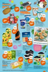 Gazetka promocyjna Tegut - Angebote der Woche - Gazetka - ważna od 23.07 do 23.07.2022 - strona 5 - produkty: alkohol, ananas, angebot, angebote, Bau, Becher, beere, beeren, beutel, bio, bioland, brut, creme, dekoration, ecco, eier, eis, ente, fisch, fische, Fischer, flasche, früchte, getränk, getränke, heidelbeere, heidelbeeren, honig, ingwer, joghur, joghurt, kokos, lachs, leine, mandel, milch, mionetto, natur, natura, Nektar, nuk, orange, orangen, pfanne, Pfanner, prosecco, reis, rezept, saft, Saftorangen, Schal, Schale, Schere, tee, tender, Ti, Wild, wildlachs, zitrone, zucker