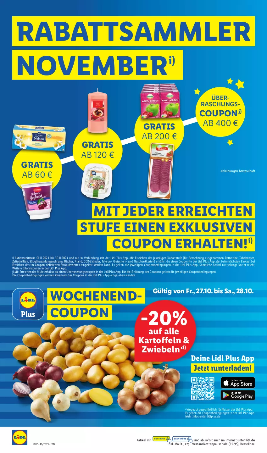 Aktueller Prospekt Lidl - Aktionsprospekt - von 23.10 bis 28.10.2023 - strona 16 - produkty: angebot, coupon, coupons, eis, erde, gutschein, kartoffel, kartoffeln, ndk, Schal, Schale, telefon, Ti, Tüte, zwiebel, zwiebeln