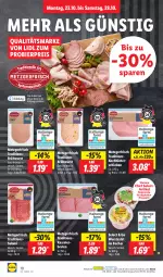 Gazetka promocyjna Lidl - Aktionsprospekt - Gazetka - ważna od 28.10 do 28.10.2023 - strona 14 - produkty: Becher, bier, braten, Brühwurst, eis, hinterschinken, kasseler, Kasselerbraten, ndk, reis, salami, salat, Schal, Schale, schinken, schnitten, Ti, wurst