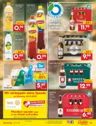 Gazetka promocyjna Netto Marken-Discount - Filial-Angebote - Gazetka - ważna od 10.12 do 10.12.2022 - strona 21 - produkty: angebot, bestpreis, bier, Biere, eis, eistee, frucht, gerolsteine, gerolsteiner, leine, limo, limonade, lipton, mac, mit frucht, natur, oder radler, orange, pils, pilsener, premium pils, radler, reis, rwe, Spaten, steiner, Sternburg, tee, Ti, tyskie, volvic, warsteiner, wasser, zitrone, ZTE