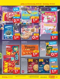 Gazetka promocyjna Netto Marken-Discount - Filial-Angebote - Gazetka - ważna od 10.12 do 10.12.2022 - strona 35 - produkty: angebot, bestpreis, chips, cola, cookie, cookies, eis, erdnüsse, frucht, fruchtgummi, funny-frisch, katjes, kitkat, lorenz, oreo, reis, smarties, Spezi, Ti, ZTE